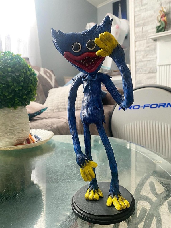 Huggy Wuggy Handmade Sculpture
