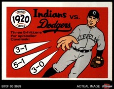 1970 Fleer World Series #17 Stan Coveleski 1920 Indians vs. Dodgers 4 - VG/EX