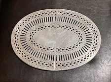 Vintage Silver Plate On Nickel Silver Expandable Oval Trivet 11” Stretch To 15”