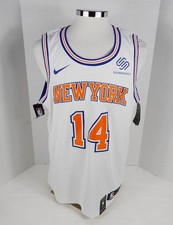 2018 Mens New York Knicks Allonzo Trier #14 Swingman White Jersey Nike 52