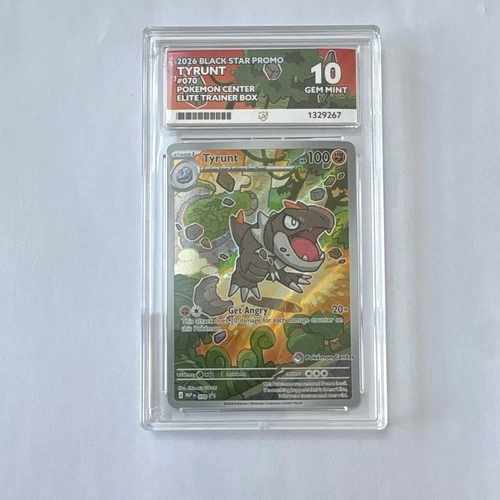 Ace Grading 10 Tyrunt Black Star Promo 070 Pokémon Center ETB Holo English