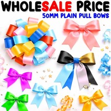 LARGE 50mm PREMIUM GIFT PULL BOW WEDDING CAR BIRTHDAY FLOWER HAMPER BOWS UK