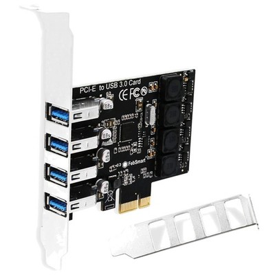 PCI-E 4-Ports USB 3.0 Card with Self-Powered Technology
