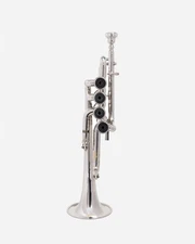 QUEENBRASS/ Piccolo trumpet nickel and finish with hard case and MP..