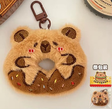 Cute Capybara Plush Keychain Food Bag Charm Burger Snack 2 Style Options