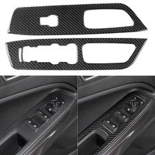 Real Carbon Fiber Front Window Lift Switch Panel For Ford EcoSport 2018-2025
