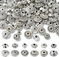 120 StüCk 12 Stile Flache Runde Abstandshalter Perlen Antiksilber Rondelle Perle