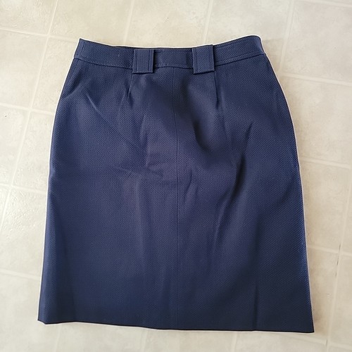 Brooks Brothers Navy Blue A-line Cotton blend Mini Skirt Women's Sz 4 - Picture 3 of 3