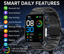 Reloj inteligente ET570 Bluetooth rastreador de actividad de llamadas IP68 Android iOS