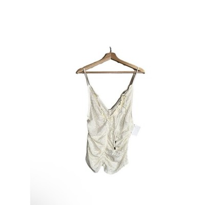 NEW Free People Women Sz M White Love Her Lace Keyhole Boho Indie Hippie Holiday