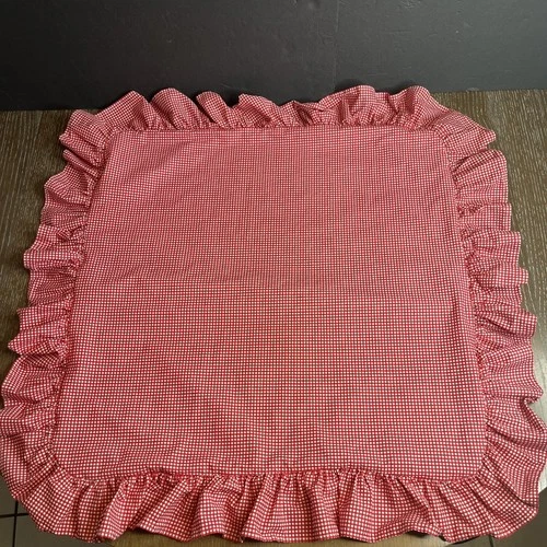 VTG Ralph Lauren Red Gingham Cotton Square Euro Sham Large Rare Hard To Find