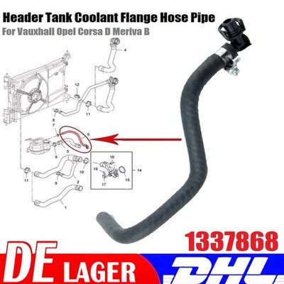 Für Opel Kühlerschlauch Wasserschlauch Ausgleichsbehälter CORSA D 1336027 DHL