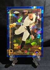 PAUL SKENES Topps Chrome 2025 RARE blue cracked ice refractor holo 