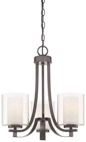 Minka Lavery 4103 Parsons Studio 3 Light 18"W Vantage Chandelier - Smoked Iron - Picture 1 of 3