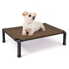 Elevated Dog Bed, Cooling Raised Pet Cot with Chew Proof Mesh Fabric and Stee...