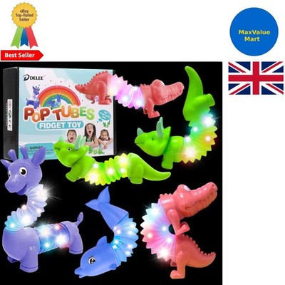 4 Tier Pop Röhren mit LED-Effekten - Förderung der Fantasie & beruhigendes Spielzeug