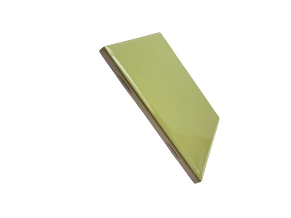 Azulejo de cerámica verde lima salpicadero de ducha 4,25 pulgadas metro mediados de siglo moderno Foto 4 de 4