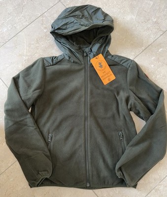 NWT Boy s Save The Duck Neville Water Resistant Fleece Zip Hoodie Green Size 14