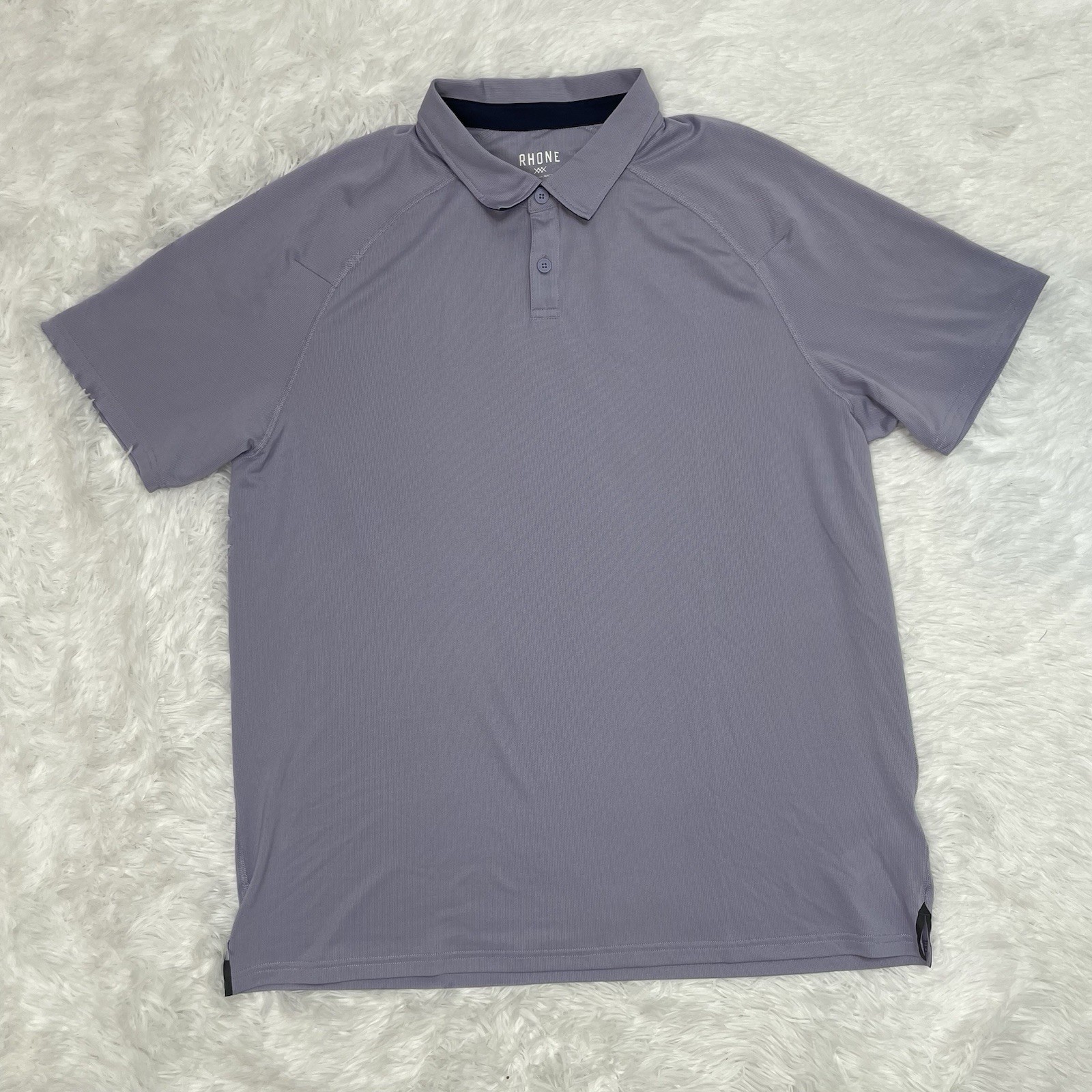 Rhone Men’s Size XL Short Sleeve Golf Polo Shirt Purple Lavender Stretch Luxury