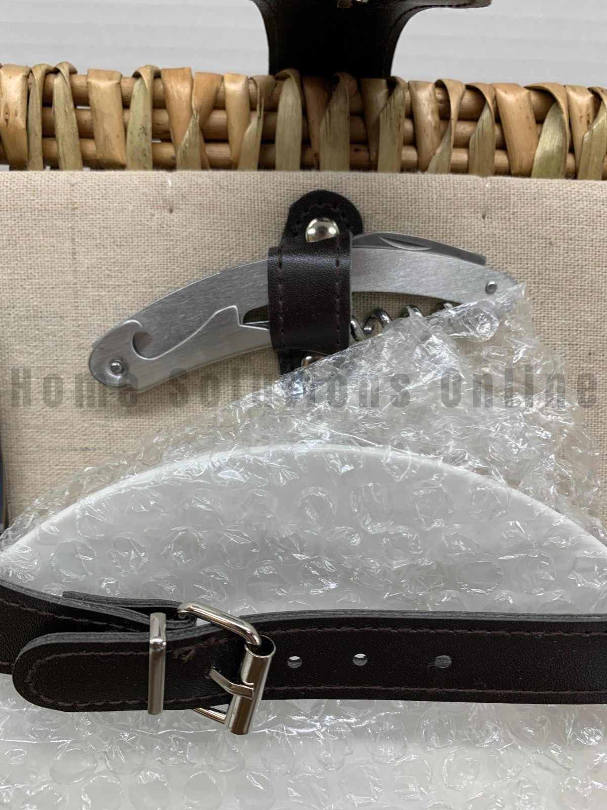 Picnic Time Classic Wicker Vintage Picnic Basket for Two 16" w #2001N