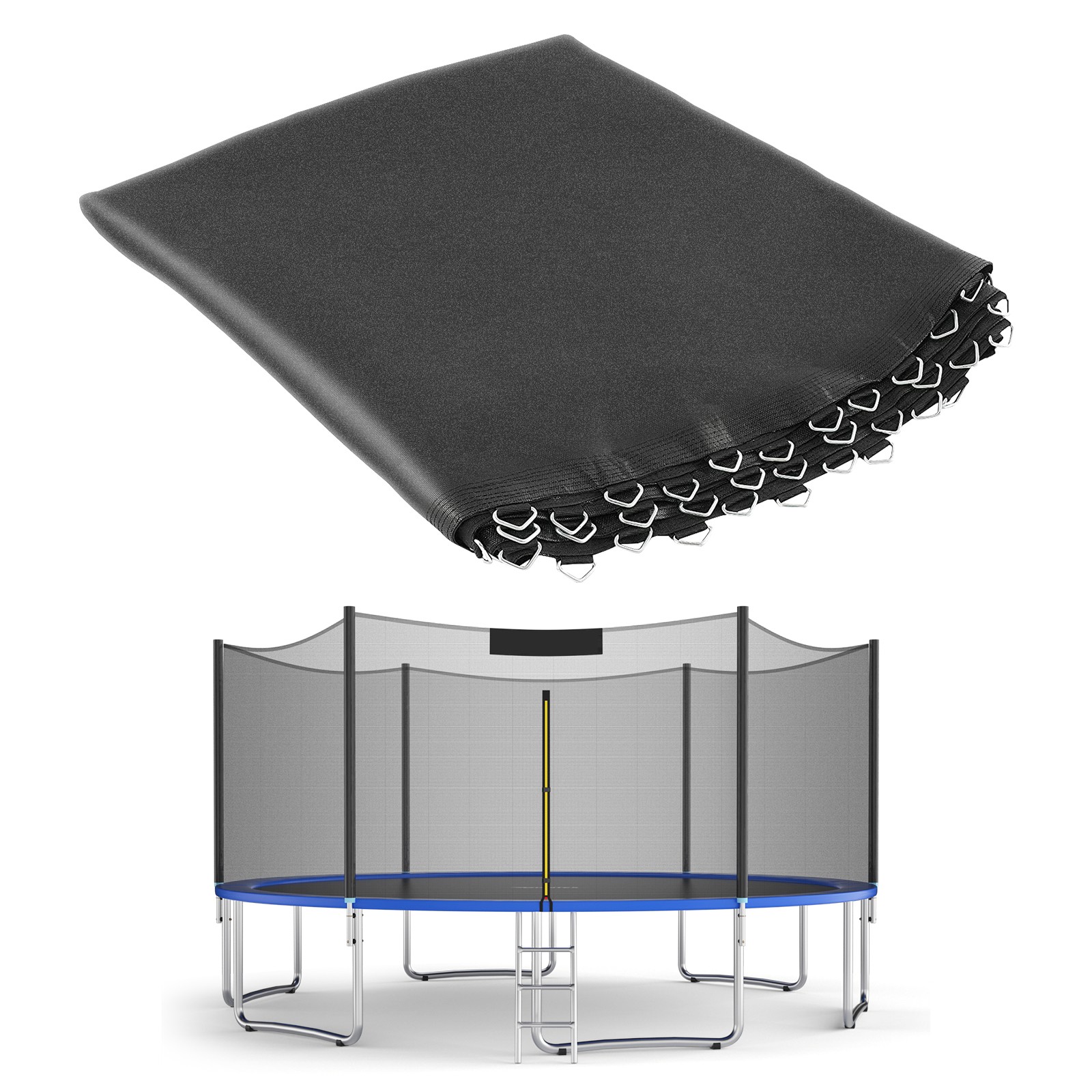 Giantex High-Elastic PP Trampoline Mat Fits 16' Frame w/108 V-Hooks Using 7"