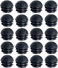 Plastic End Caps Plugs Chair Leg Inserts, Round Tube Inserts Black