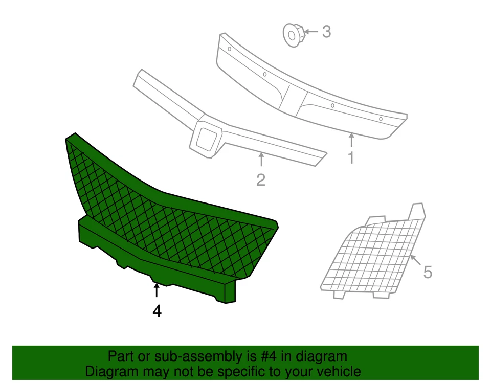 Genuine GM Lower Grille 10364296 Foto 2 de 2