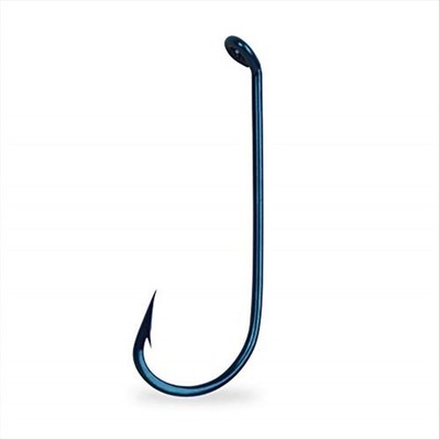 Mustad Virginia Hook, Hollow Point, Down Eye - Blued size 4