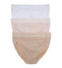 Vanity Fair 13383 Flattering Lace Hi Cut Brief Panty - 3 Pack