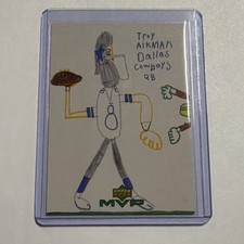 Upper Deck MVP Troy Aikman #W9 Dallas Cowboys Draw Your Own Card Winner NFL