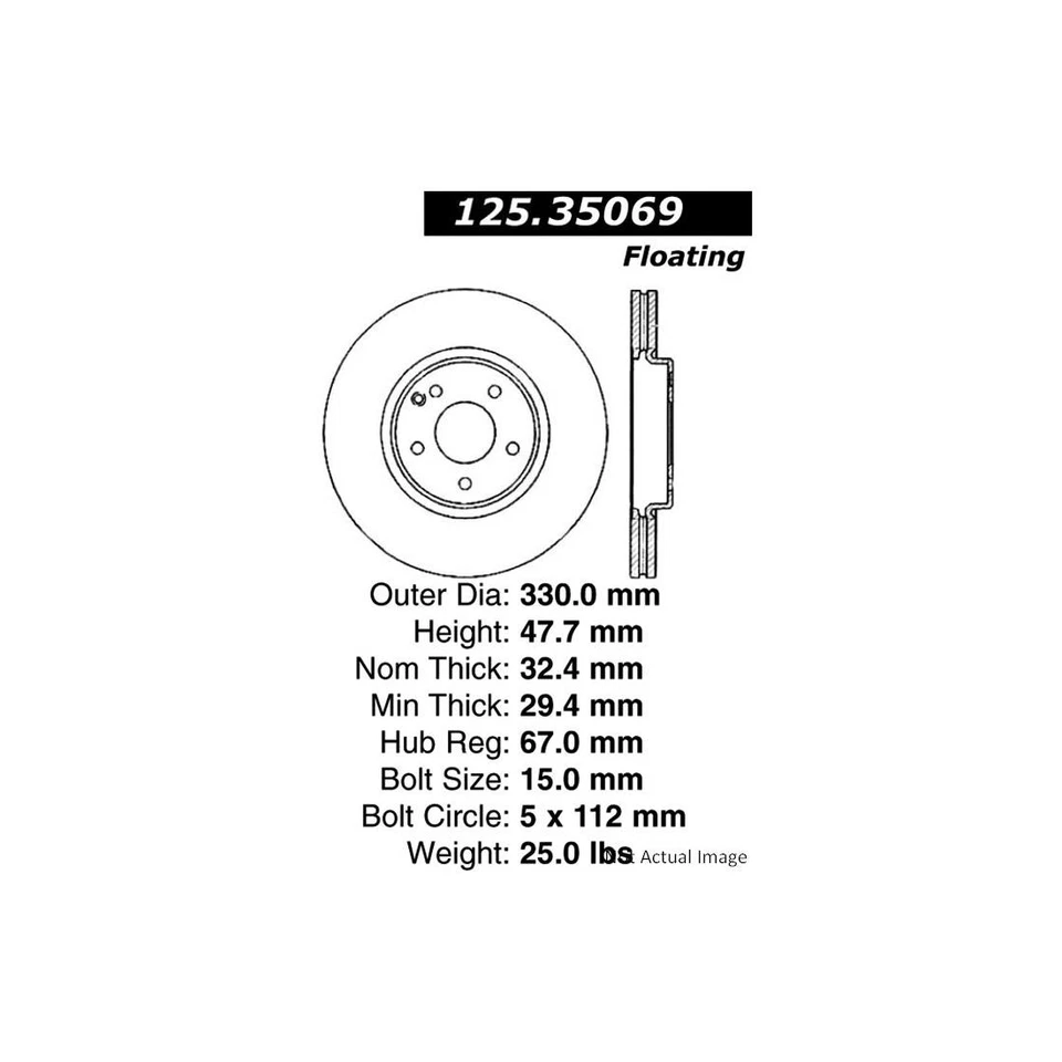 Conjunto de pastilhas de freio a disco dianteiro rotor de freio a disco compatível com 2003-2006 Mercedes-Benz S430 - Imagem 3 de 4