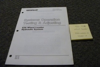Caterpillar 936 936E Wheel Loader Hydraulic Sys Op Test Service Manual 33Z1 xz