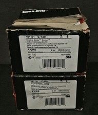 2x 25 3m 07480 Scotch-brite Roloc Disc Coarse 2 Brown 50 Total Open Box