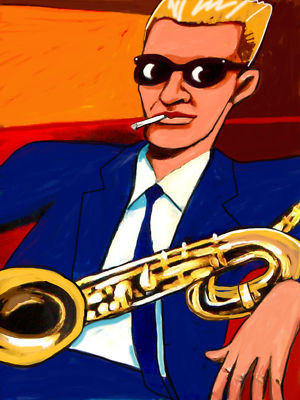 GERRY MULLIGAN PRINT poster jazz baritone sax saxophone concert blues in time cd