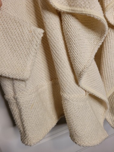 Calypso St Barth Cream Open Front Cotton Knit Sweater Soft Cozy Small cardi - Picture 2 of 4