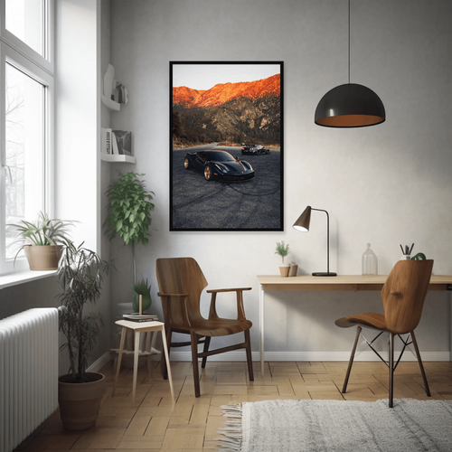 Ferrari 488 GTB & Nissan GTR R35 High Resolution Supercar Art Print Wall Poster - Picture 6 of 15