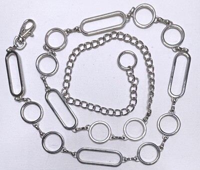 Silver-Tone Oval Chain Belt s-l400.jpg main image 4
