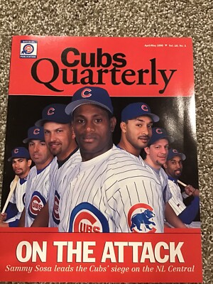 CHICAGO CUBS QUARTERLY 1999 LOADED WITH GREAT INFO THE COVER HAS SOSA & GRACE