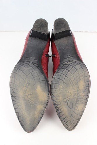 DORKING T 41 Bottines pointues cuir rouge campari Bon état - Photo 10 sur 13