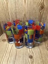 Mid Century Drinking Glasses Set Of Six 1970S