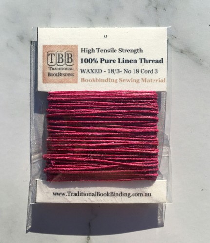 100% Pure Linen Thread- Waxed- 18/3 No.18 Cord 3- Approx 1mm thick- 22 options - Picture 14 of 30
