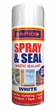 Spray And Seal White Mastic Sealant For Guttering Roofs Window Pipes Soil 300ml