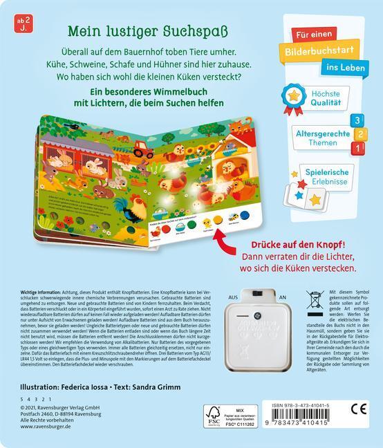 Thumbnail - Mein Großes Lichter-wimmelbuch: Auf Dem Bauernhof | Sandra Grimm |