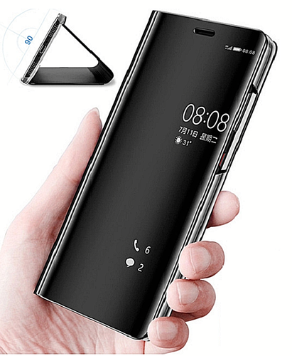 Eabhulie Custodia per Huawei Mate 20 Lite, Smart View Finestra Flip Stand Cover in Pelle PU Protettiva Custodia per Huawei Mate 20 Lite Verde