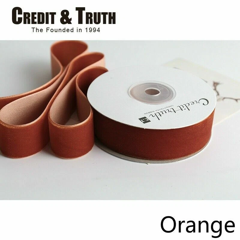 Vintage Soft Velvet Ribbon Trim Single Face Velour Webbing Floral Craft - Image 4 of 4