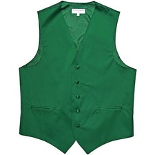 New polyester men's tuxedo vest waistcoat only wedding formal prom Emerald Green