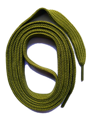 SNORS SCHNÜRSENKEL flach KHAKI 60-240cm lang 2 Breiten Polyester Schuhband 