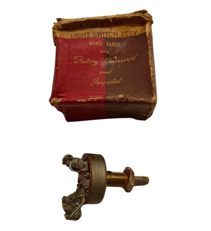 Выключатель лампы в сборе модель 1934 Plymouth Deluxe PE 619986 новый из старых запасов. - Изображение 2 из 4