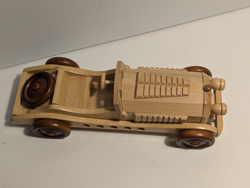 Model Classic Convertible Car Vintage Solid Wood Made In Taiwan Early 1980s - Picture 7 of 16