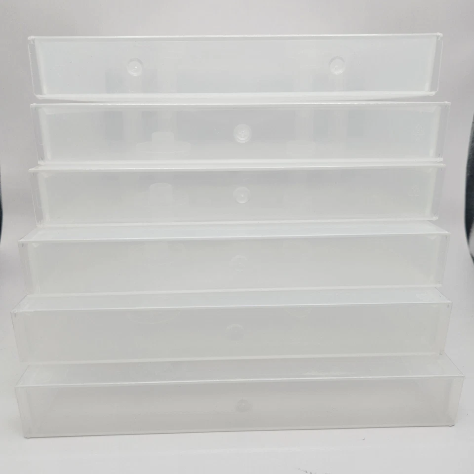 Lote de 6 estuches de cinta VHS de plástico duro - blanco esmerilado/transparente Foto 2 de 4